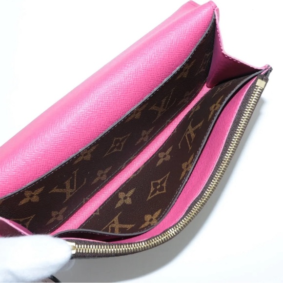 Louis Vuitton Monogram Bloom Flower Portefeuille Emilile Wallet Pink M64202 - Picture 6 of 12